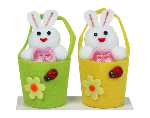2PK BUNNYS IN BUCKET