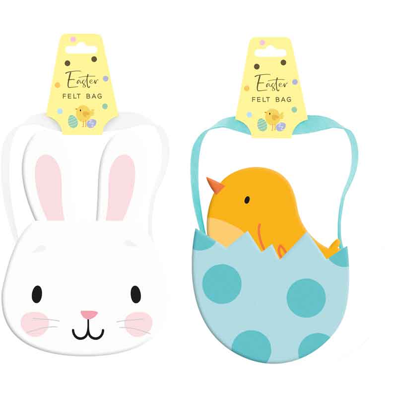 2ASST EASTER FELT BAG