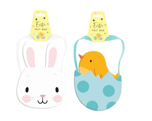 2ASST EASTER FELT BAG