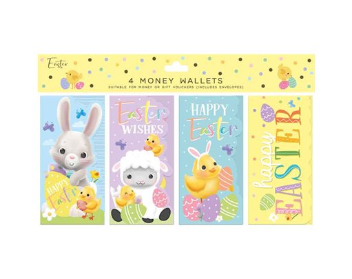 4PK CUTE EASTER MONEY WALLETS 12S