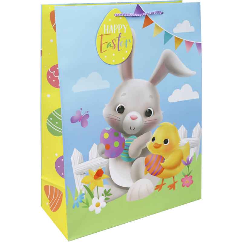 EASTER BUNNY XLG GIFT BAG 12S