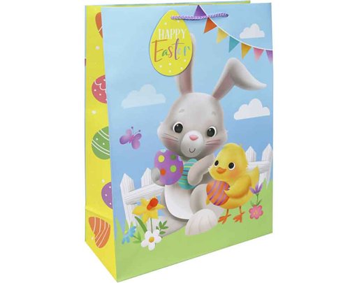 EASTER BUNNY XLG GIFT BAG 12S