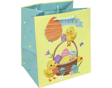 EASTER CHICK MEDIUM GIFT BAG 12S