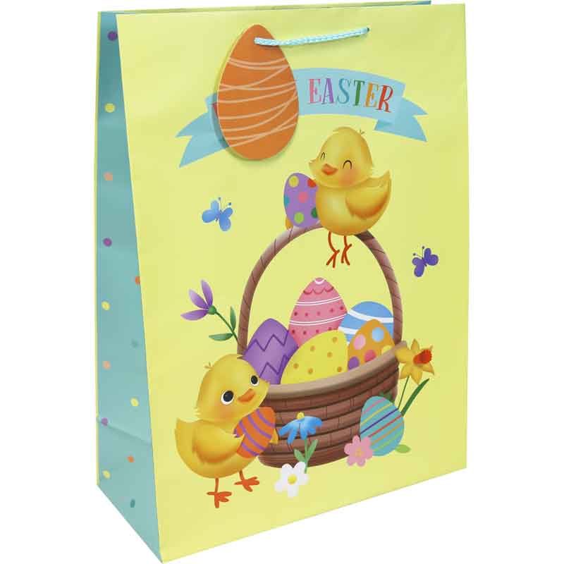 EASTER CHICK XLG GIFT BAG 12S