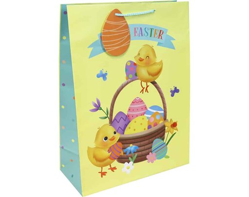 EASTER CHICK XLG GIFT BAG 12S