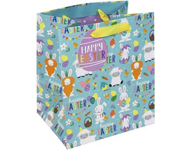 EASTER CUTE CHARACTERS MEDIUM GIFT BAG 12S