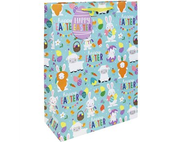 EASTER CUTE CHARACTERS XLG GIFT BAG 12S