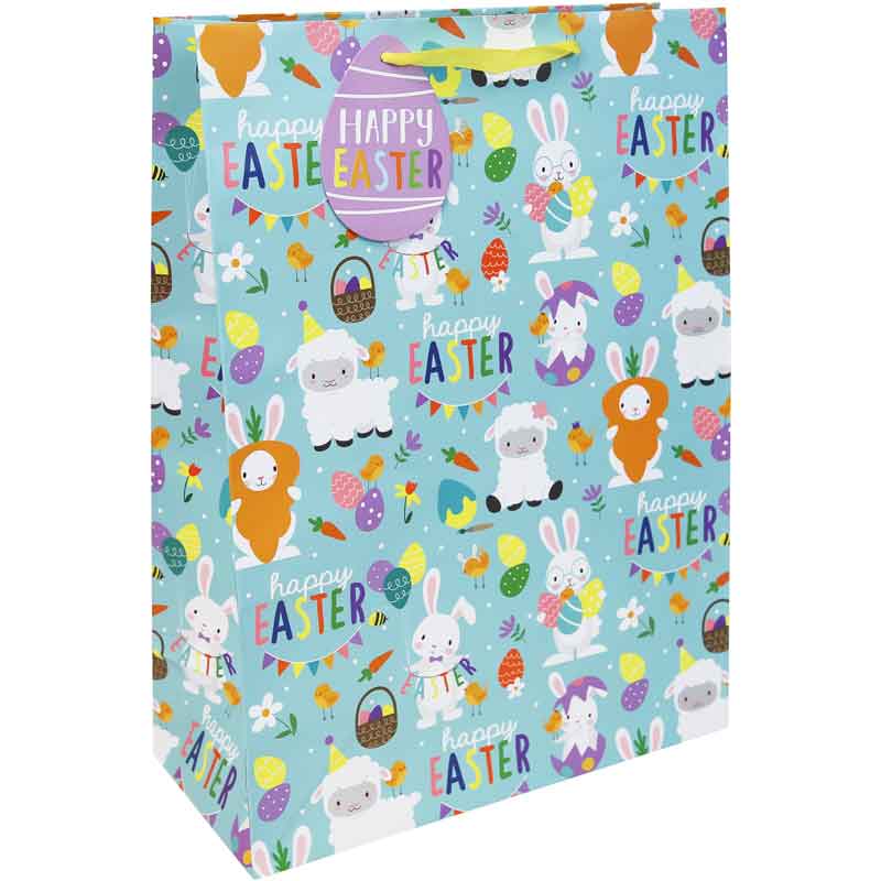 EASTER CUTE CHARACTERS XLG GIFT BAG 12S