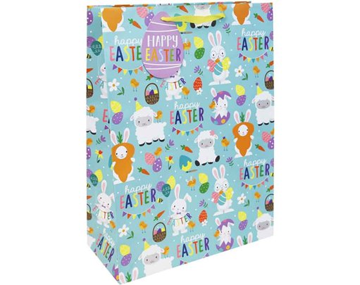 EASTER CUTE CHARACTERS XLG GIFT BAG 12S