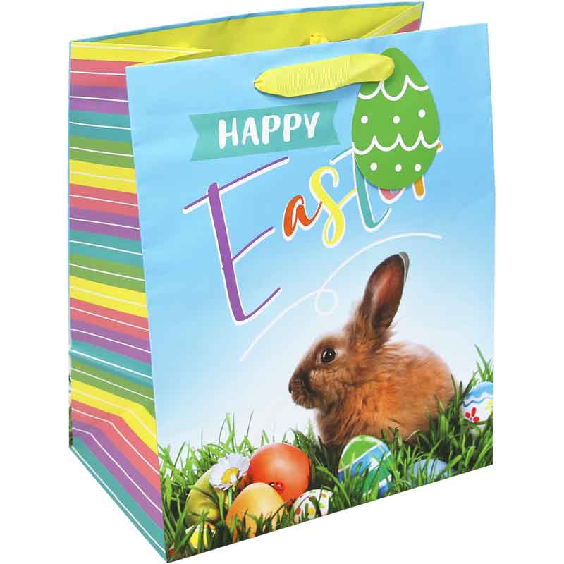 PHOTO EASTER BUNNY LARGE GIFT BAG 12S