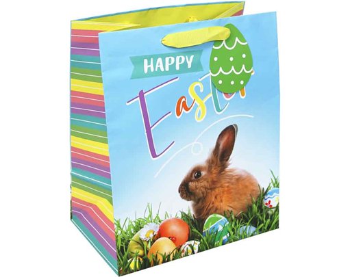 PHOTO EASTER BUNNY LARGE GIFT BAG 12S