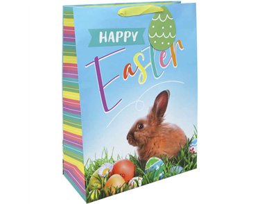 PHOTO EASTER BUNNY XLG GIFT BAG 12S