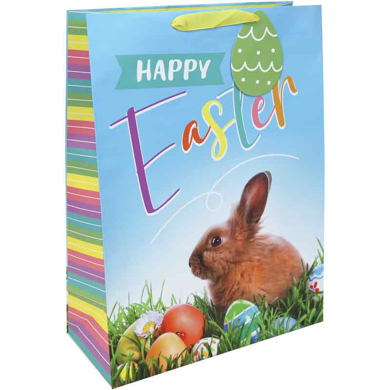PHOTO EASTER BUNNY XLG GIFT BAG 12S