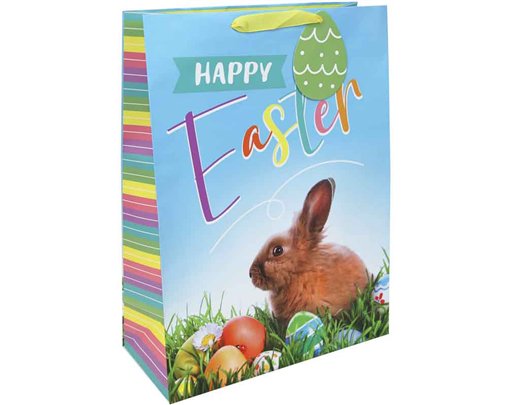 PHOTO EASTER BUNNY XLG GIFT BAG 12S