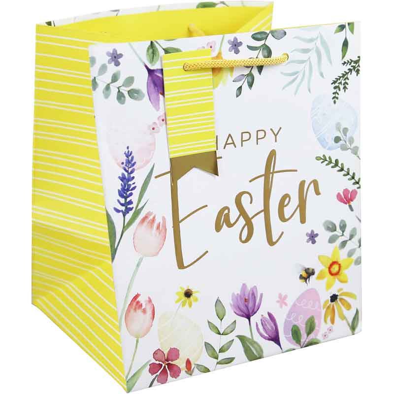 EASTER IN SPRING MEDIUM WIDE BASE GIFT BAG 12S