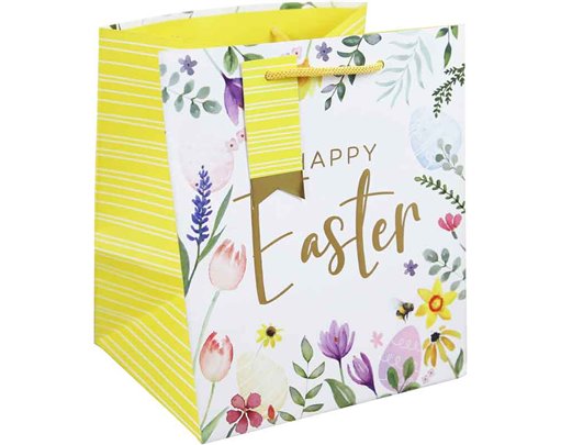 EASTER IN SPRING MEDIUM WIDE BASE GIFT BAG 12S
