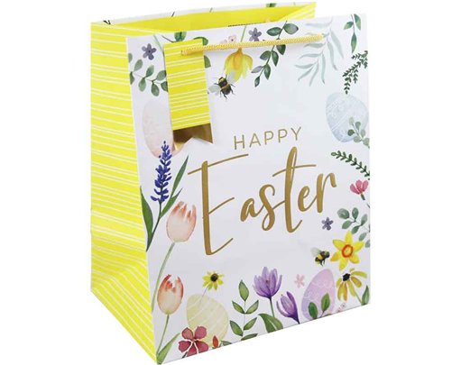 EASTER IN SPRING LARGE WIDE BASE GIFT BAG 12S