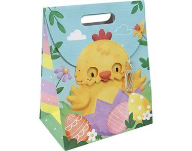 CHICK FACE BAG LARGE EXTRA WIDE BASE GIFT BAG 12S