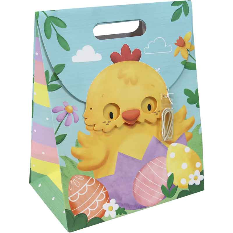 CHICK FACE BAG LARGE EXTRA WIDE BASE GIFT BAG 12S