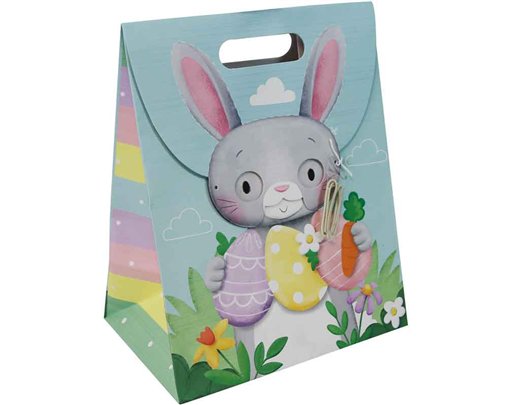 BUNNY FACE BAG LARGE EXTRA WIDE BASE GIFT BAG 12S