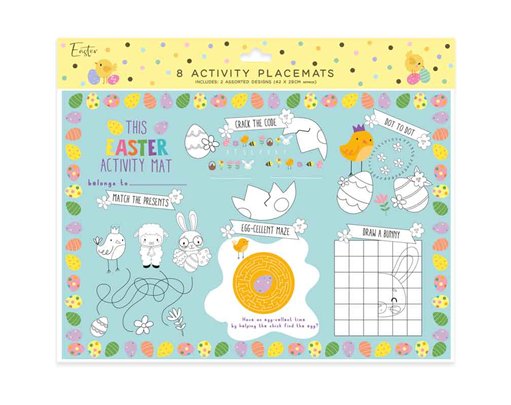 8PK EASTER ACTIVITY PLACEMATS