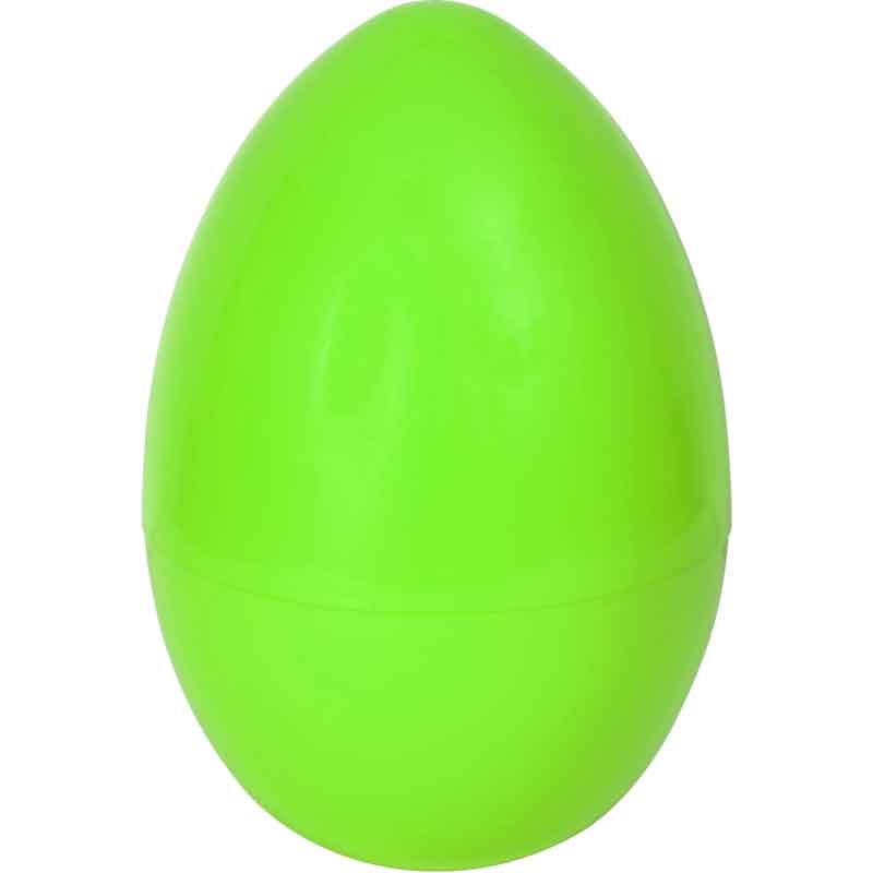 14in GREEN JUMBO PLASTIC EGG 6S