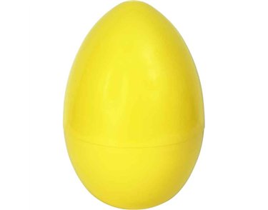 14in YELLOW JUMBO PLASTIC EGG 6S