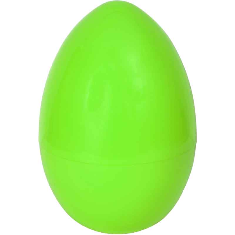 12in GREEN EXTRA LARGE PLASTIC EGG 6S
