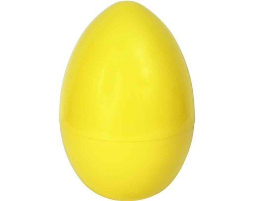 12in YELLOW EXTRA LARGE PLASTIC EGG 6S