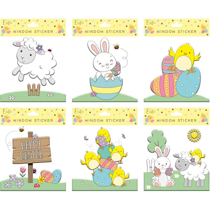 6in EASTER WINDOW STICKER
