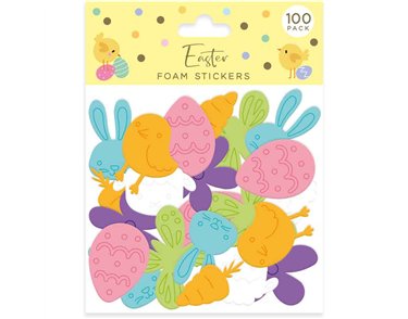 100PC EASTER FOAM STICKERS