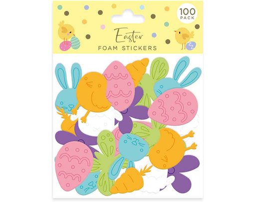100PC EASTER FOAM STICKERS