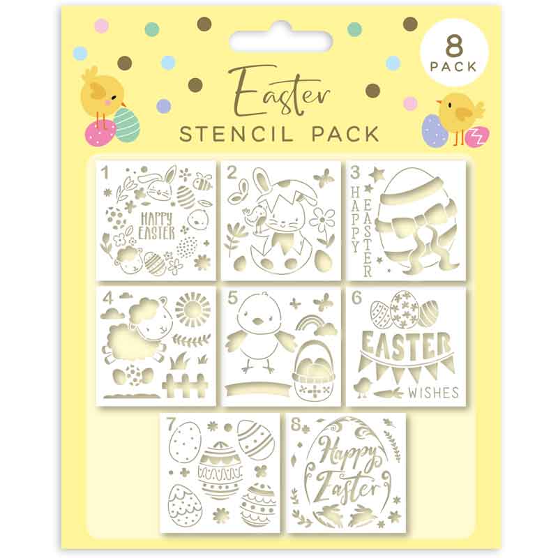 8PK EASTER STENCILS