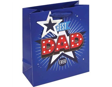 BEST DAD EVER MEDIUM GIFT BAG 12S