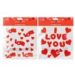 2ASST VALENTINES GEL WINDOW STICKERS
