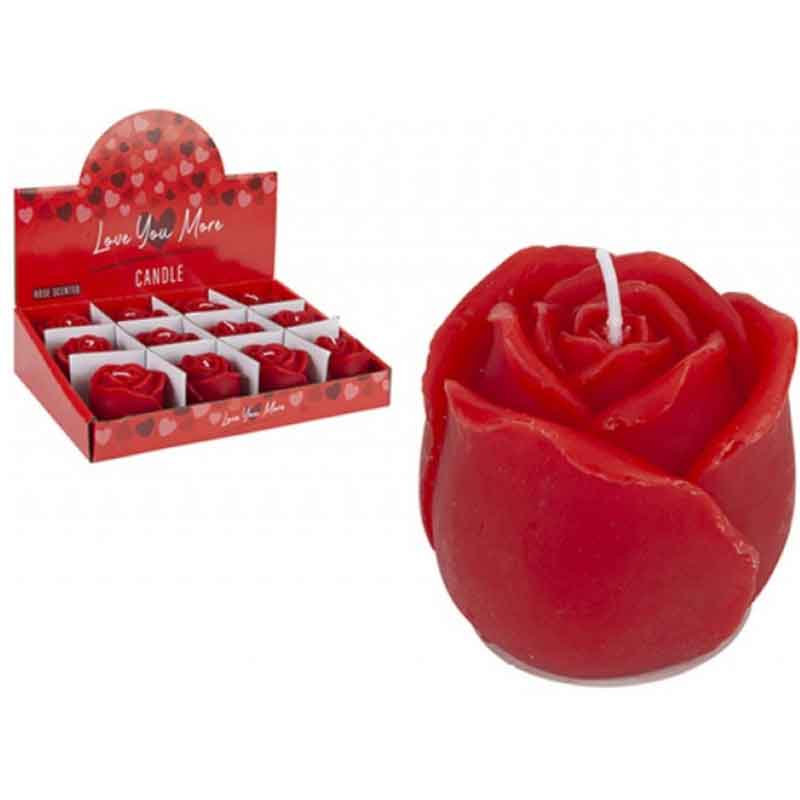 SCENTED ROSE CANDLE 12S
