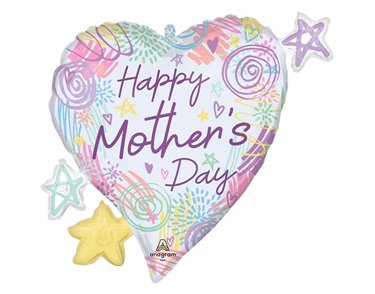 MOTHER'S DAY SWEET SCRIBBLESS SUPERSHAPE FOIL BALLOON