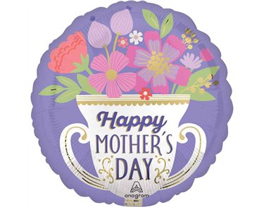 18in SATIN HAPPY MOTHER'S DAY TROPHY FOIL BALLOON