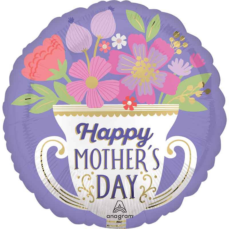 18in SATIN HAPPY MOTHER'S DAY TROPHY FOIL BALLOON