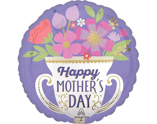 18in SATIN HAPPY MOTHER'S DAY TROPHY FOIL BALLOON