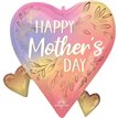 HAPPY MOTHERS DAY BOTANICAL TRACES HEARTS SUPERSHAPE FOIL BALLOON