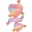 HAPPY MOTHERS DAY BOTANICAL TRACES HEARTS MULTI-BALLOON