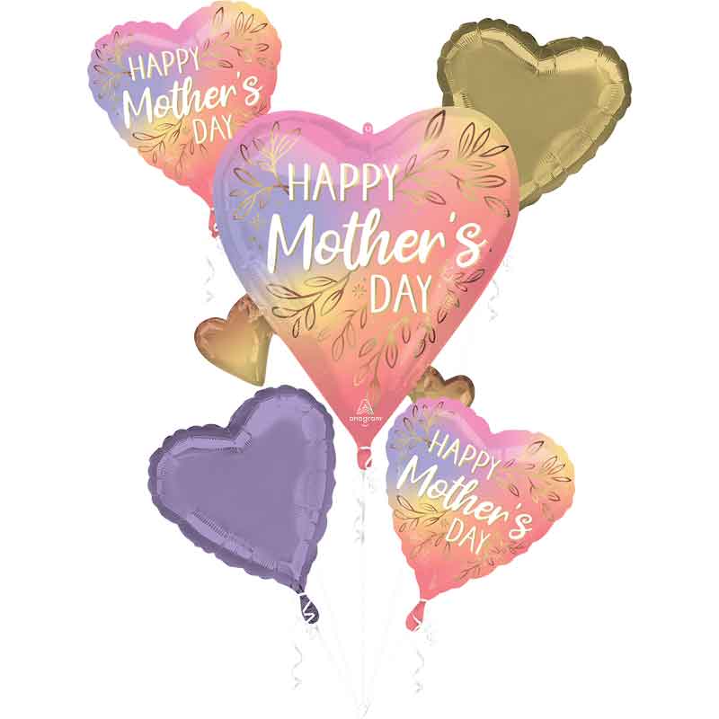 HAPPY MOTHERS DAY BOTANICAL TRACES BOUQUET FOIL BALLOONS