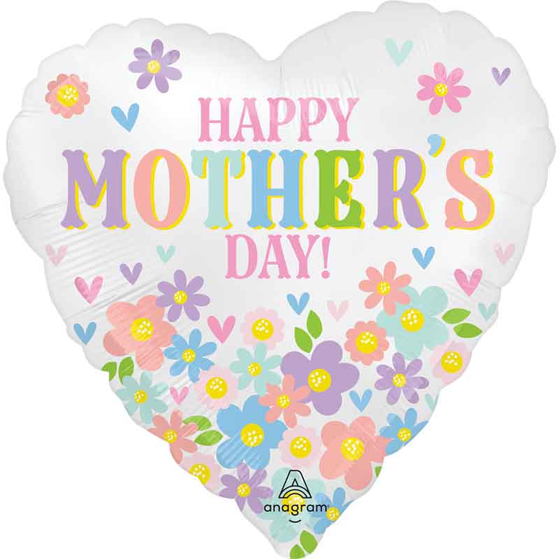 18in SATIN HAPPY MOTHERS DAY DAISY CHAIN FOIL BALLOON