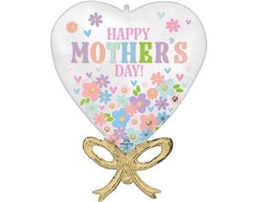 SATIN HAPPY MOTHERS DAY DAISY CHAIN BOW SUPERSHAPE