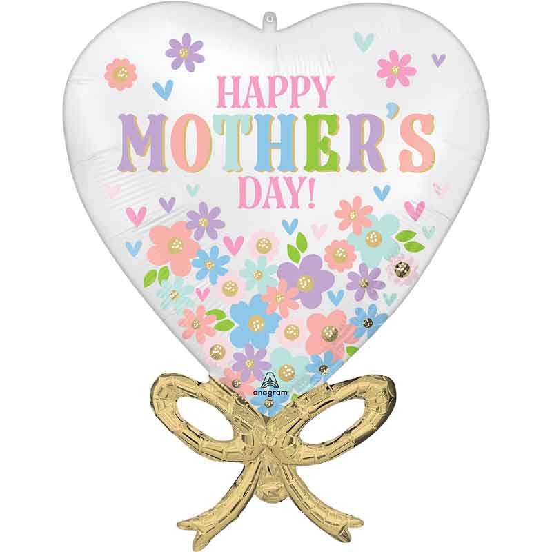 SATIN HAPPY MOTHERS DAY DAISY CHAIN BOW SUPERSHAPE