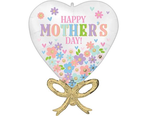 SATIN HAPPY MOTHERS DAY DAISY CHAIN BOW SUPERSHAPE
