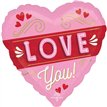 28in RETRO LOVE JUMBO HEART FOIL BALLOON