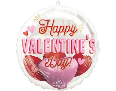 RETRO VALENTINE'S DAY HEARTS INSIDERS FOIL BALLOON