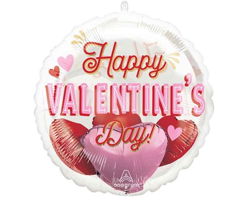 RETRO VALENTINE'S DAY HEARTS INSIDERS FOIL BALLOON
